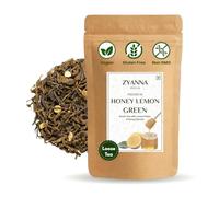 Zyanna Honey Lemon Tea - Premium Loose Leaf Herbal Green Tea with Honey Extract & Dried Lemon Peels - Citrus Flavour-100% Natural, Refreshing, Low Caffeine (3.53oz-100g-50 Cups) Brew Hot or Iced