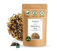 Zyanna Masala Chai Tea - Premium Blended Assam CTC with Indian Masala Cardamom, Cinnamon, Clove, Black Pepper, Ginger - Natural Spices - 20 Tea bags for Authentic Indian Milk Chai Experience