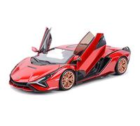 ZYAURA 1:24 Lamborghini Sian FKP 37 Red Sports Car Static Die Cast Vehicles Collectible Model Car model(A)