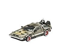 ZYAURA 1/43 Car Die Cast Model Part 1 2 3 Time Machine DeLorean DMC-12 For:Metal Alloy(B)