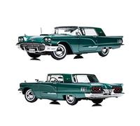 ZYAURA For 1:18 Scale Thunderbird 1960 Classic Car Model Metal Die Cast model Car Collectible Souvenir Display(Green)
