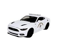 ZYAURA For:1:24 Ford 2015 Mustang GT Police Car Alloy Licensed Car Model Crafts Ornament model(B)