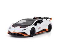 ZYAURA For:1:24 Lamborghini Supercar Model High Simulation Alloy Car Model Sound And Light Pull Back Metal(C)