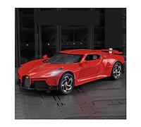 ZYAURA For:Bugatti Lavoiturenoire Black Dragon Supercar 1:24 Alloy Car Metal Model Car Sound And Light(D)