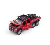 ZYAURA For:High Simulation Ford Raptor F150 Red Bull Version 6x6 Alloy 1:28 Off-road Vehicle(B)