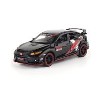 ZYAURA For: Limited Edition Civic Type R Racing Alloy Die-casting Sound And Light Pull Back Sports Car model 1:32(A)