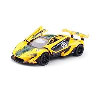 ZYAURA For: McLaren 600LT P1 GTR Supercar Car Die-casting Simulation Sound And Light Pull Back Sports Car 1:32