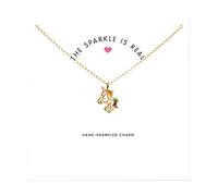 ZYAWP Friendship Gold Unicorn Necklace Good Luck Compass Pendant Chain Butterfly Y Necklace with White Meaning Gift Card for Women Girl