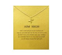 ZYAWP Unicorn Pendant Necklace with Message Card Bar Necklaces Friendship Sun Good Luck Elephant Pendant Chain Necklace for Women Girl Gift (X arrow g)