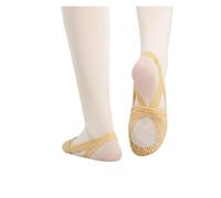 ZYAYNG 2pair Rhythmic Gymnastic Shoes Elastic Half Ballet Flat Slippers Dance Shoe Microfiber Women Belly for Dancing(Color2,L)