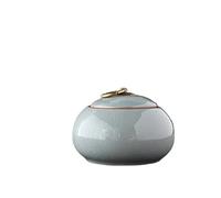 ZYAYNG Ceramic Modern Style Small Tea Box, Various Storage Boxes, Pu Erh Raw Pottery Jars, Containers For Candy Cookies(Pink green,S)