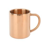 ZYAYNG Juice Cup 2pcs Coffee Mug 304 Stainless Steel Coffee Cup Large Capacity Double Wall Insulated Cup with Handle for Tea Milk for Party, Camping(Rose Gold 220ML)