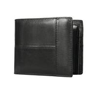 ZYAYNG Men's Wallets 1pcs Men Wallets Genuine Leather Short Purse Male's Wallet Card Holder for Men(Black)