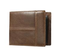 ZYAYNG Men's Wallets 1pcs Men Wallets Genuine Leather Short Purse Male's Wallet Card Holder for Men(Brown)