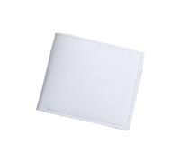 ZYAYNG Men's Wallets Men Short Leather Wallet Simple Solid Color Thin Credit Card Holder Small Money Purses Business Foldable for Men(White)