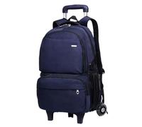 ZYAYNG Schoolbag with Wheels Children Backpack School Bag with Wheels Students for Teenager Boy Travel Rolling Trolley Bookbag for Travel(Blue,2 Wheels)