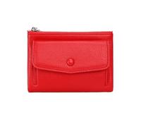 ZYAYNG Women's Wallet Women's Wallet Leather Short Double Zippered Wallet Simple Solid Color Large Capacity Bag with Coin Pocket for Cash, Coin, Card(Red)