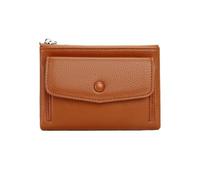 ZYAYNG Women's Wallet Women's Wallet Leather Short Double Zippered Wallet Simple Solid Color Large Capacity Bag with Coin Pocket for Cash, Coin, Card(Brown)