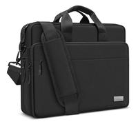 ZYB Expandable Waterproof Laptop Bag 15.6 16 Inch Laptop Case for 15.6 16 Inch Notebook MacBook Pro Lenovo HP ASUS Acer Samsung MSI etc with Shoulder Strap Briefcase Messenger Men Women Sleeve-Black