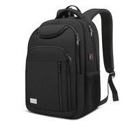 ZYB Waterproof Laptop Backpack 15 Inch 15.6 Inch,15.6 Inch Laptop Backpack Bag with Laptop Compartment,Anti-Theft Pocket,USB Charging & Earphone Hole,Travel Backpack Computer Bag for Women Men-Black