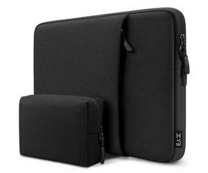 ZYB Waterproof Shockproof Laptop Sleeve 15.6 Inch Protective Case with Accessory Bag,Laptop Case 15.6 Inch for 15'' Notebook Lenovo ThinkPad IdeaPad HP Dell Acer ASUS Chromebook Mac Pro 16 15,Black