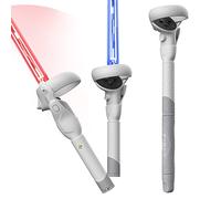 ZYBER Controller Extensions for Meta Quest 2 Accessories for Gorilla Tag Long Arms Sticks Beat Saber Handles Supernatural, VR Golf Club Attachment Extenders for Oculus Quest 2 VR Game cream-coloured