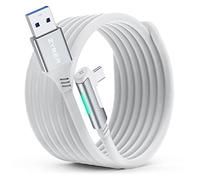 ZYBER Link Cable 5M/16 FT for Quest 3S/3 for quest 2 VR Headset Link Cable for Meta Quest Pro 2/1 Gaming PC, High-Speed USB 3.0 to USB C Cable for PC VR and Steam VR (Black)