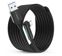 Zyber Link Cable 5M/16 FT for Quest 3S/3 & Quest 2 - High-Speed USB 3.0 to USB C for PC VR & Steam VR (Black)