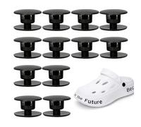 ZYBHMJE 12 Pcs Screw Rivet Black Rivets Black Screw Rivets Hole Plastic Push in Rivets Fastener Wristband Charm Backs(Black)