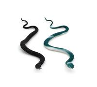ZYBHMJE 2 Pcs Rubber Snakes 35cm Fake Snake 35cm Plastic Snakes Rubber Snakes Realistic Fake Rubber Snakes Multicolor Fake Snake for Garden Props to Keep Birds Away, Pranks