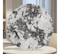 ZYBOWAYL 32" 36" 40" Lazy Susan Tabletop Sintered Stone Large Turntable, 360° Silent Rotating Round Serving Tray, for Kitchen Dining Table Centerpiece(Natural,70cm)