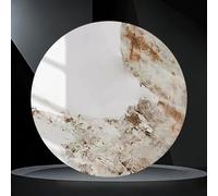 ZYBOWAYL 40" Large Lazy Susan Turntable 24" Marble Round Rotating Plate for Dining Table Top Kitchen Centerpiece 360° Rotation Organizer Easy to Clean(Yellow,60CM/24IN)