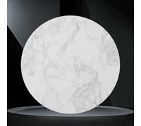 ZYBOWAYL 40" Large Lazy Susan Turntable 24" Marble Round Rotating Plate for Dining Table Top Kitchen Centerpiece 360° Rotation Organizer Easy to Clean(White Gray,100CM/40IN)