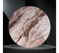 ZYBOWAYL 40" Large Lazy Susan Turntable 24" Marble Round Rotating Plate for Dining Table Top Kitchen Centerpiece 360° Rotation Organizer Easy to Clean(Brown,90CM/36IN)