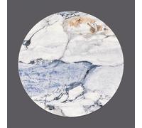 ZYBOWAYL Rotating Dining Table Serving Plate, Marble Kitchen Heavy Duty 360° Rotating Tray, 24" 36" Round Lazy Susan Multipurpose Turntable, Easy to Clean(Blue,60 * 60cm)