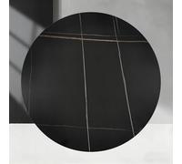 ZYBOWAYL Round Marble Dining Table Serving Plate, 360 Degree Rotation Tabletop Lazy Susan Turntable, Kitchen Rotating Organizer Tray, Silent & Smooth Spin(Black Gold,28inch(70cm))