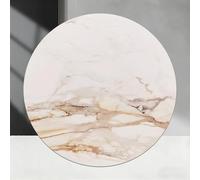 ZYBOWAYL Round Marble Dining Table Serving Plate, 360 Degree Rotation Tabletop Lazy Susan Turntable, Kitchen Rotating Organizer Tray, Silent & Smooth Spin(White Gold,24inch(60cm))