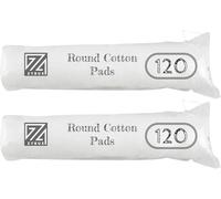 ZYBUX - 100% Pure Cotton Wool Pads 2 x 120 Pack Non-Fleecing No Shed 240 Pads
