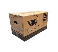 ZYBUX 20x Large Moving Boxes - Double Walled Removal Packing Boxes with Carry Handles - Heavy Duty Strong Cardboard Boxes for House Move Storage Cartons with Checklist - 52cm x 30cm x 30cm