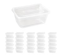 ZYBUX - 500ml x 50 Pack Reusable Plastic Food Containers with Lids - Microwave & Freezer Safe - Ideal for Meal Prepping, Leftovers & Takeaway - Durable Food Storage Tubs