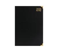 ZYBUX - A4-2026 Diary Day a Page with Half Page Saturday and Sunday (Black)