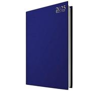 ZYBUX A4 Week to View 2025 Diary Hardback - Daily Planner with Calendar, Hourly Slots, Holidays, Notes, Conversion Tables - Full Year Academic Office Organizer for Students, Teachers, Business (Blue)
