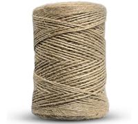 ZYBUX - Jute Twine String, 3 Ply 2.0mm Thick Garden Jute String for DIY Crafts, Gift Wrapping, Bundling Packing and Gardening (100M 3PLY Jute Twine)
