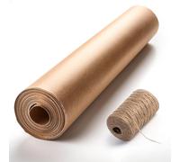 ZYBUX - Roll of Brown Eco Kraft Paper, 100% Recycled Biodegradable Wrapping Paper Roll, Fully Recyclable Gift Wrap for Packing, Arts and Crafts, Gift Wrapping, Parcel Packing and more (500mm x 50m)