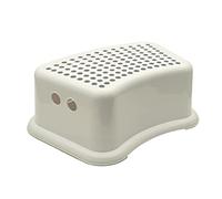 ZYBUX - Step Stool for Bathroom with Anti-Slip, White Colour, Toilet Steps For Toddlers, Lightweight Durable Stepping Toilet Step for Kids, Sink, Kitchen With Grey Dots (37x24.5x13 cm, 400g)