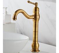 ZYCDP Taps for Bathroom Basin Vintage 360° Rotating Bathroom Sink Taps Single Lever Antique High