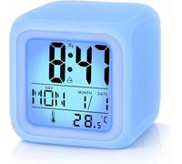 ZYCEHO Digital Alarm Clock, Kids Alarm Clock,7-Color Changing Tap Night Lights, Alarm Clocks Bedside with Temperature, Calendar, Snooze, 12/24H, Easy to Set Travel Digital Clock,Gifts for Boys & Girls