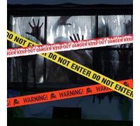 ZYCEHO Halloween Decorations, Caution Tape Halloween, 36M Fright Warning Tape, Hallowee Danger Zone DO NOT ENTER Allowed, for Hallowee Party, Haunted House, Zombie Party, Danger Zone Decorations