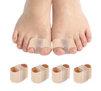 ZYCEHO Toe Separator Bunion Corrector, Toe Separators for Bunions, Toe Spacers Womens - Pack of 4 Big Gel Toe Spacers with 2 Loops, Toe Straightener for Hallux Valgus Correction for Women and Men (L)