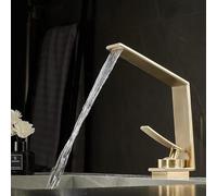 ZYCHSJXA Bathroom Faucet Basin Waterfall Sink Tap - Modern Design, Brushed Gold Finish, Premium Quality, Easy Installation for Contemporary Bathrooms